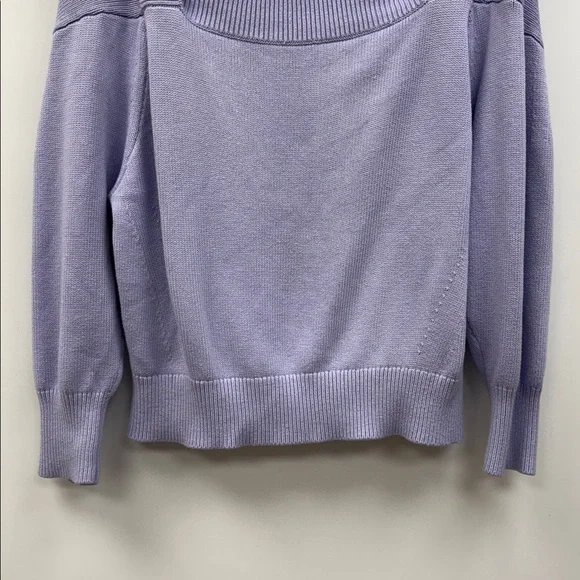 Ann Taylor Chunky Knit Square Neck Pullover Sweater Lilac Purple XL - Picture 5 of 9